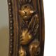 French Oval Gold Baroque-Style Mirror with Roses 58cm