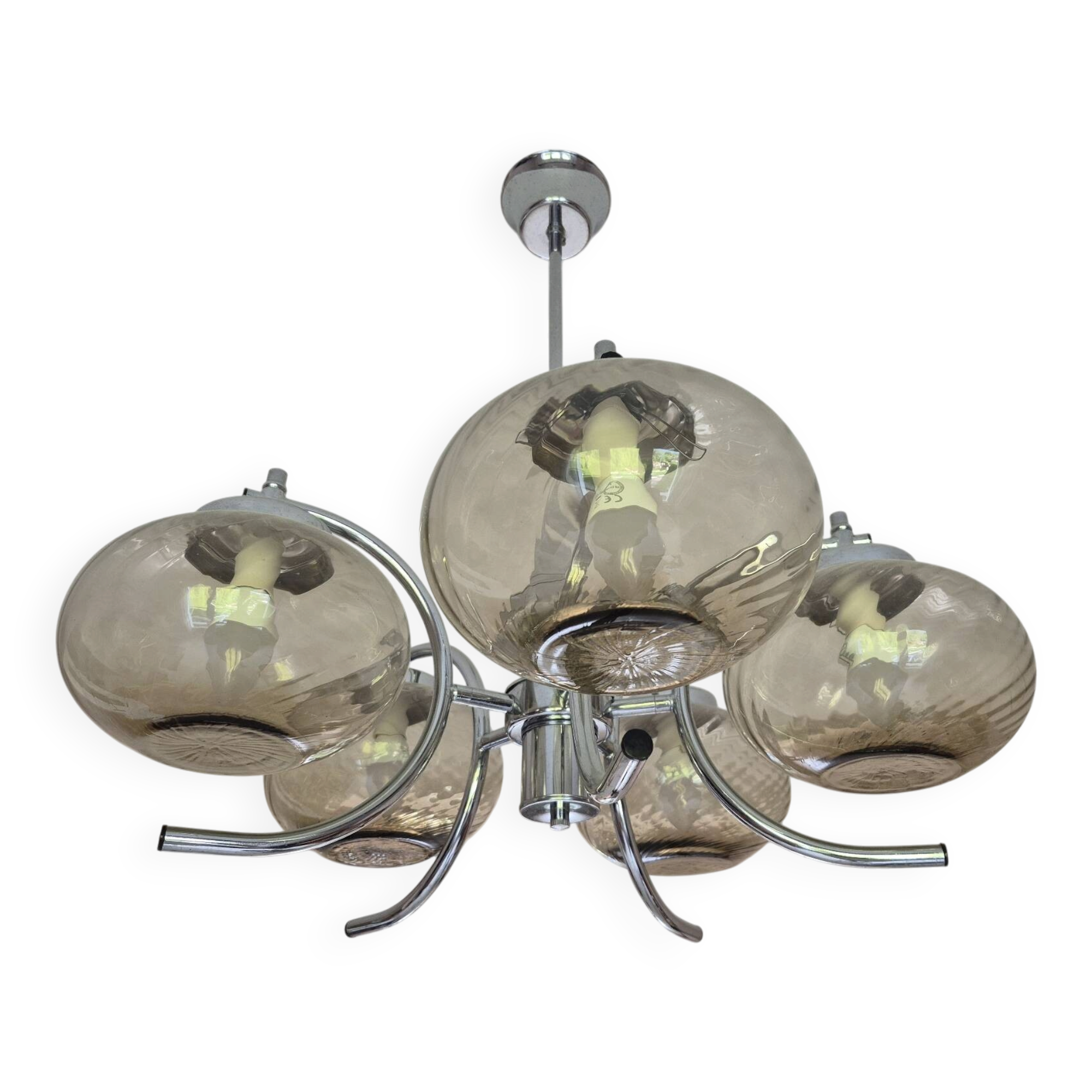 Chrome chandelier 1970