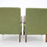 1940s Pair of Restored  Art Deco Armchairs in Boucle , Czechoslovakia