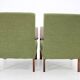 Paire de fauteuils art déco restaurés des années 1940 à boucle, tchécoslovaquie