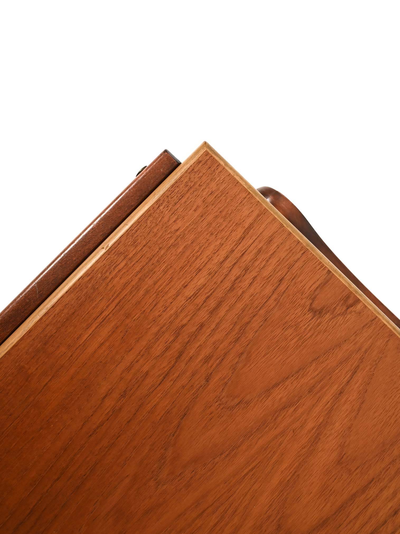 Scandinavian Sewing Table in Teak and Oak