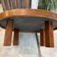 Oval round coffee table ceramic Barrois Vallauris from 1960 herbarium model