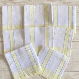 8 serviettes anciennes damassées monogrammées CG - Métis - 57x58 cm