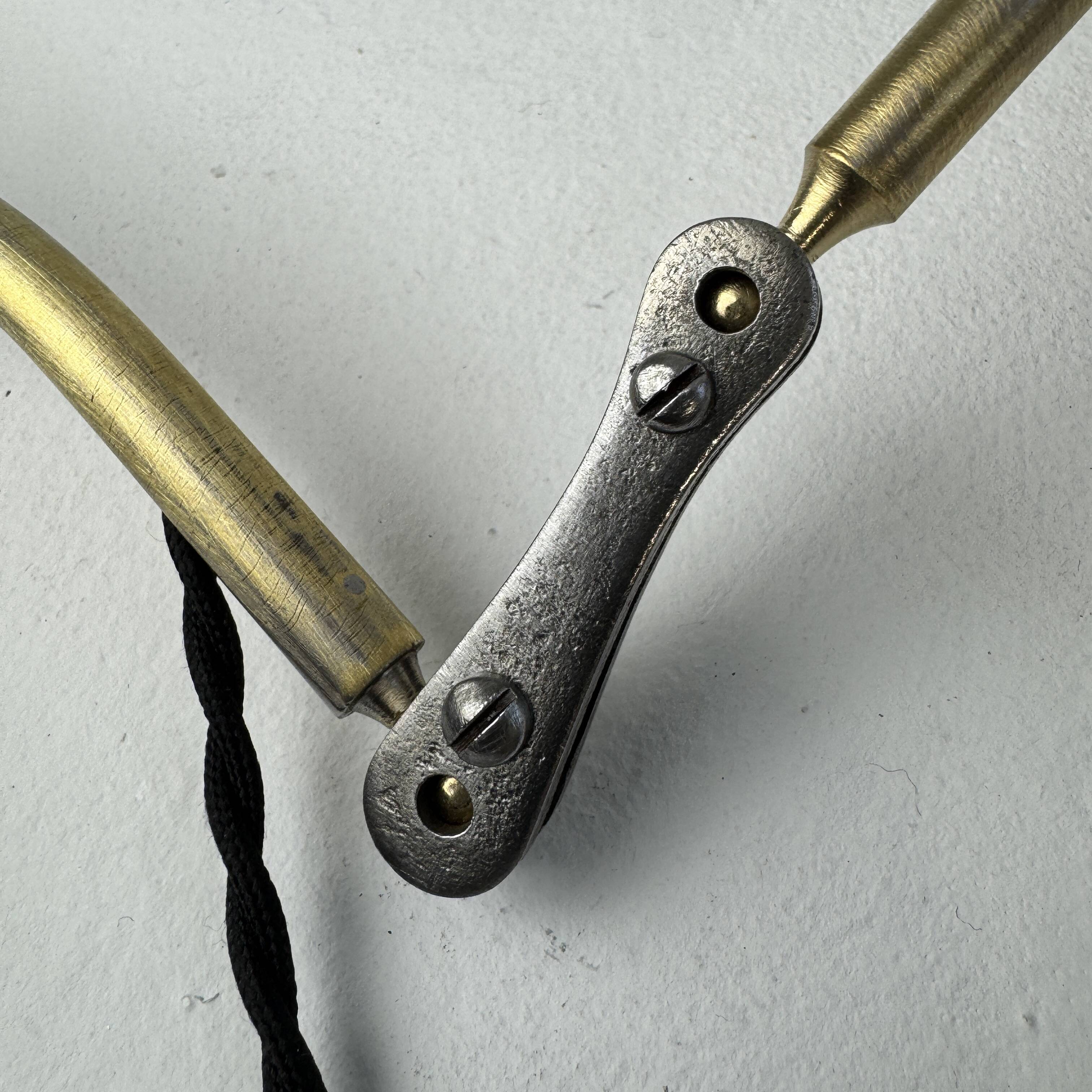 Pair of antique "beunza" workshop wall lights