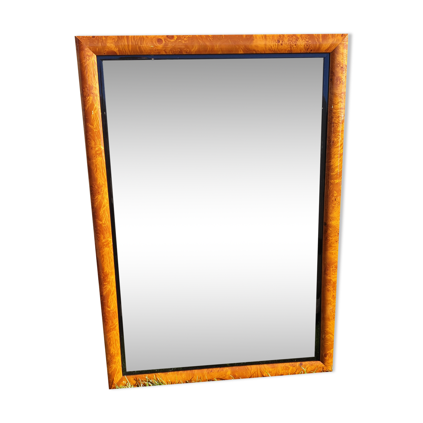 Mirror marquetry walnut bramble 73x104cm