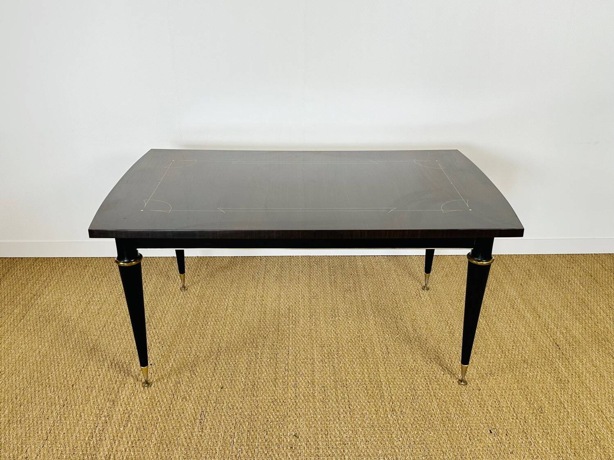 Table de salle à manger art déco française en macassar 1940