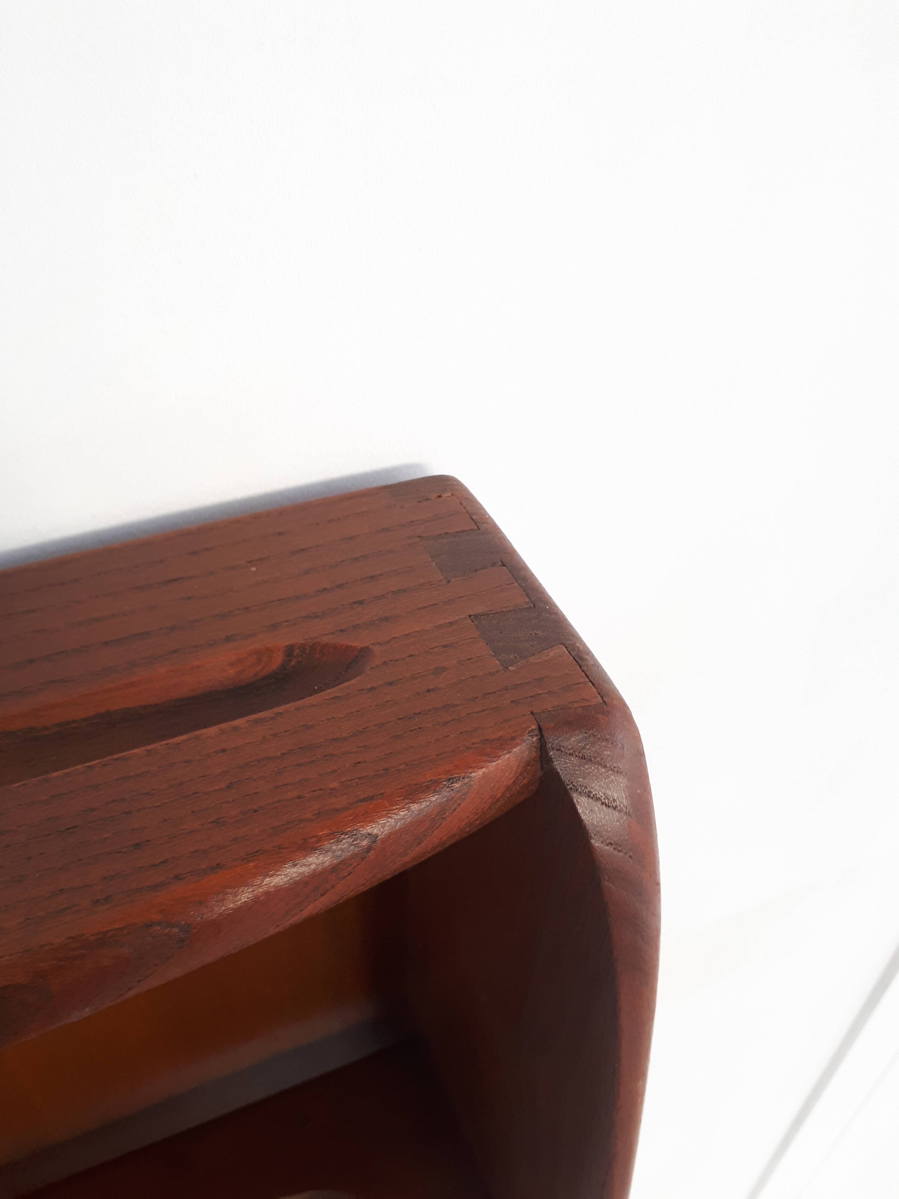 Vintage Ercol solid elm shelf c1960