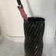 Black ceramic umbrella holder