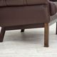 1970s, Danish armchair, original brown furniture leather.