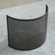Half-moon antique wrought iron fire screen from the 19th century.
