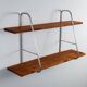 Solid oak wall shelf