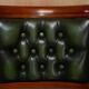 Chesterfield upholstered leather office chair, Victorian style