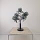 Hollywood Regency 5-Light Lotus Flower Table Lamp in Smoked Glass, 1980's