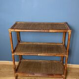 Vintage natural rattan shelf