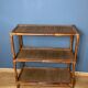 Etagère vintage en rotin naturel