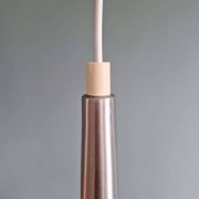 Paire de suspensions scandinaves en aluminium brossé, années 60