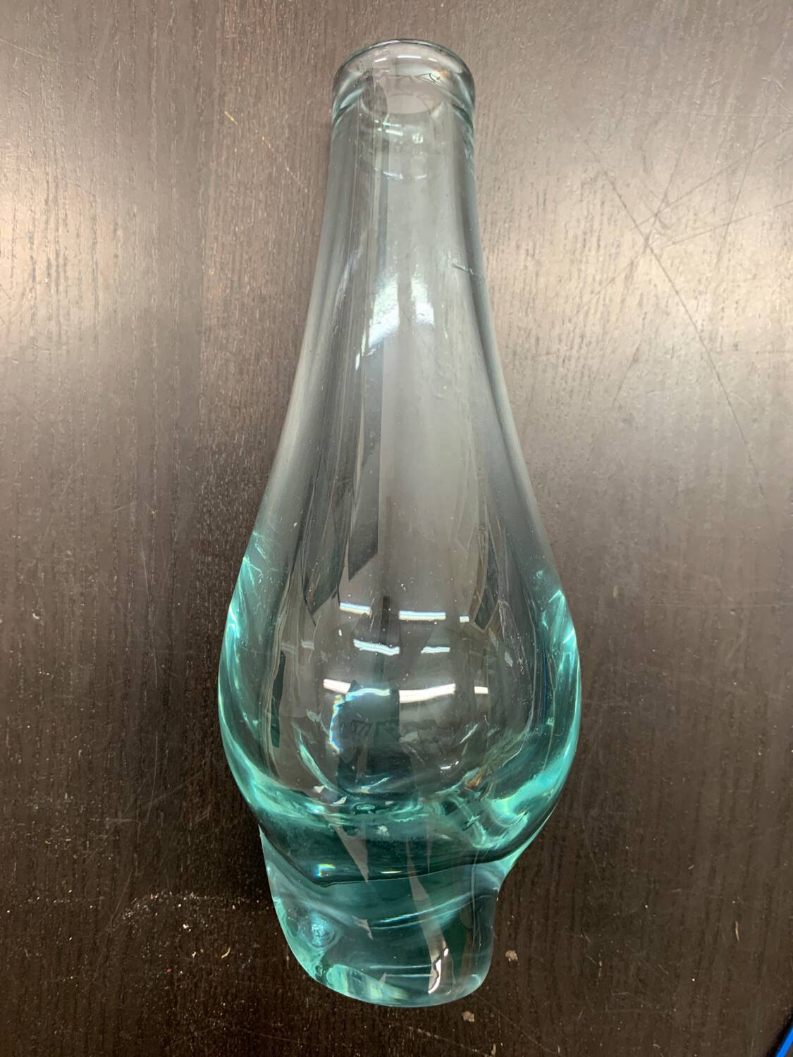 Sky blue/turquoise glass vase