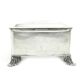 Biedermeier sugar bowl, silver-plated brass, Poland, 1920s