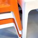 Two white fiberglass Kostka chairs 1970