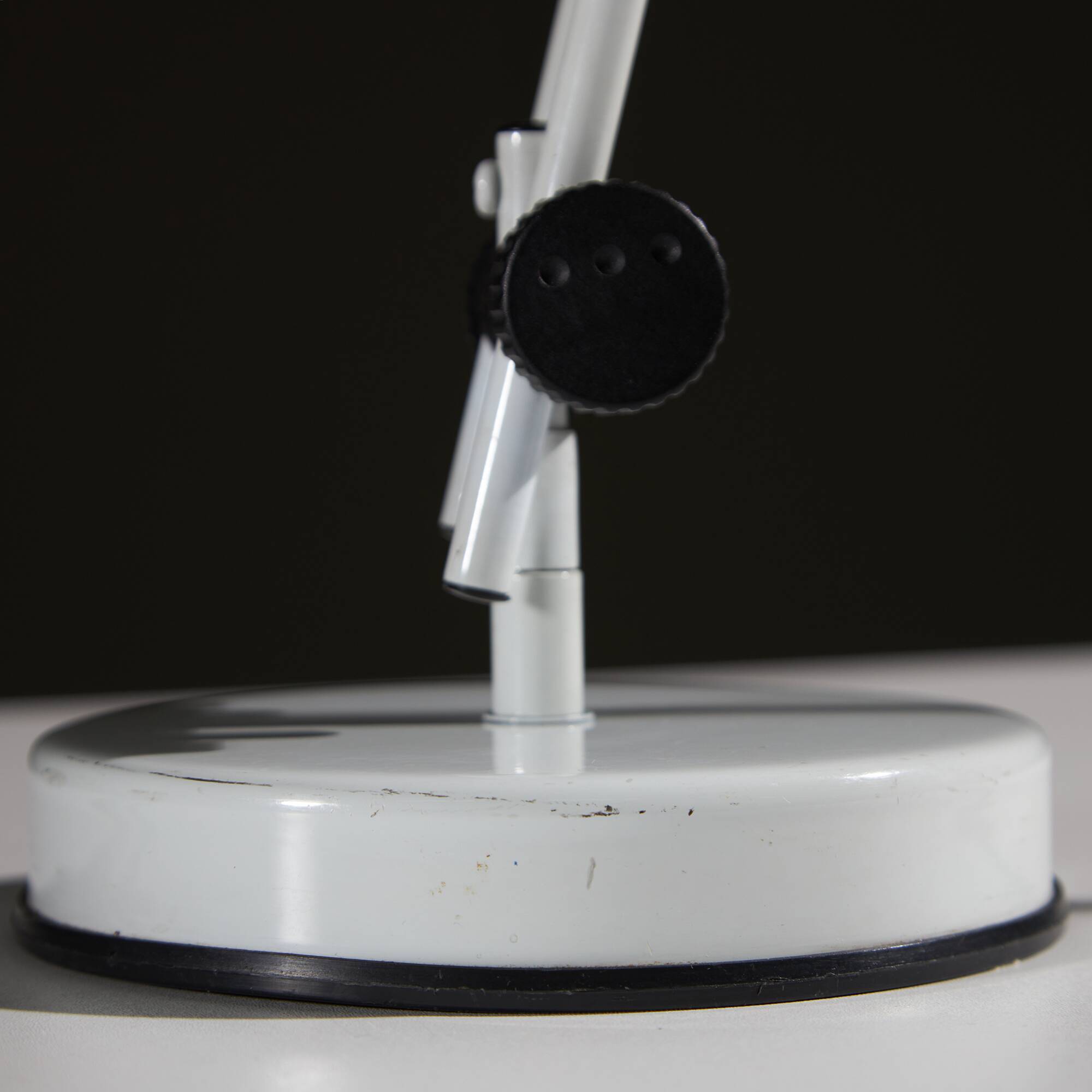 Veneta Lumi White Desk Lamp with Black Parts, 1980s