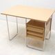 Writing desk, mid-century chrome and formica desk, 1950s, Czechoslovakia