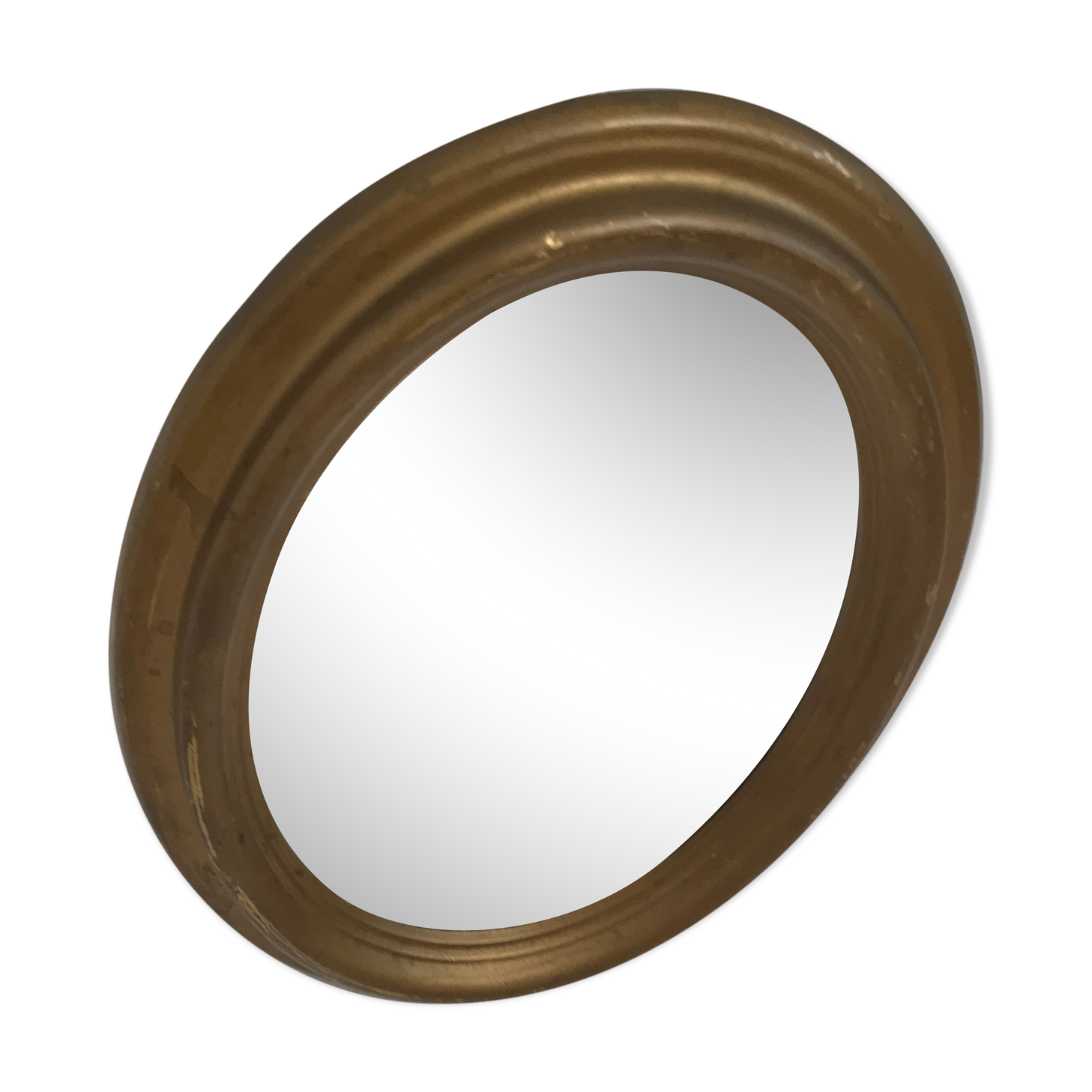 Vintage old bevelled oval mirror