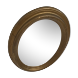 Vintage old bevelled oval mirror