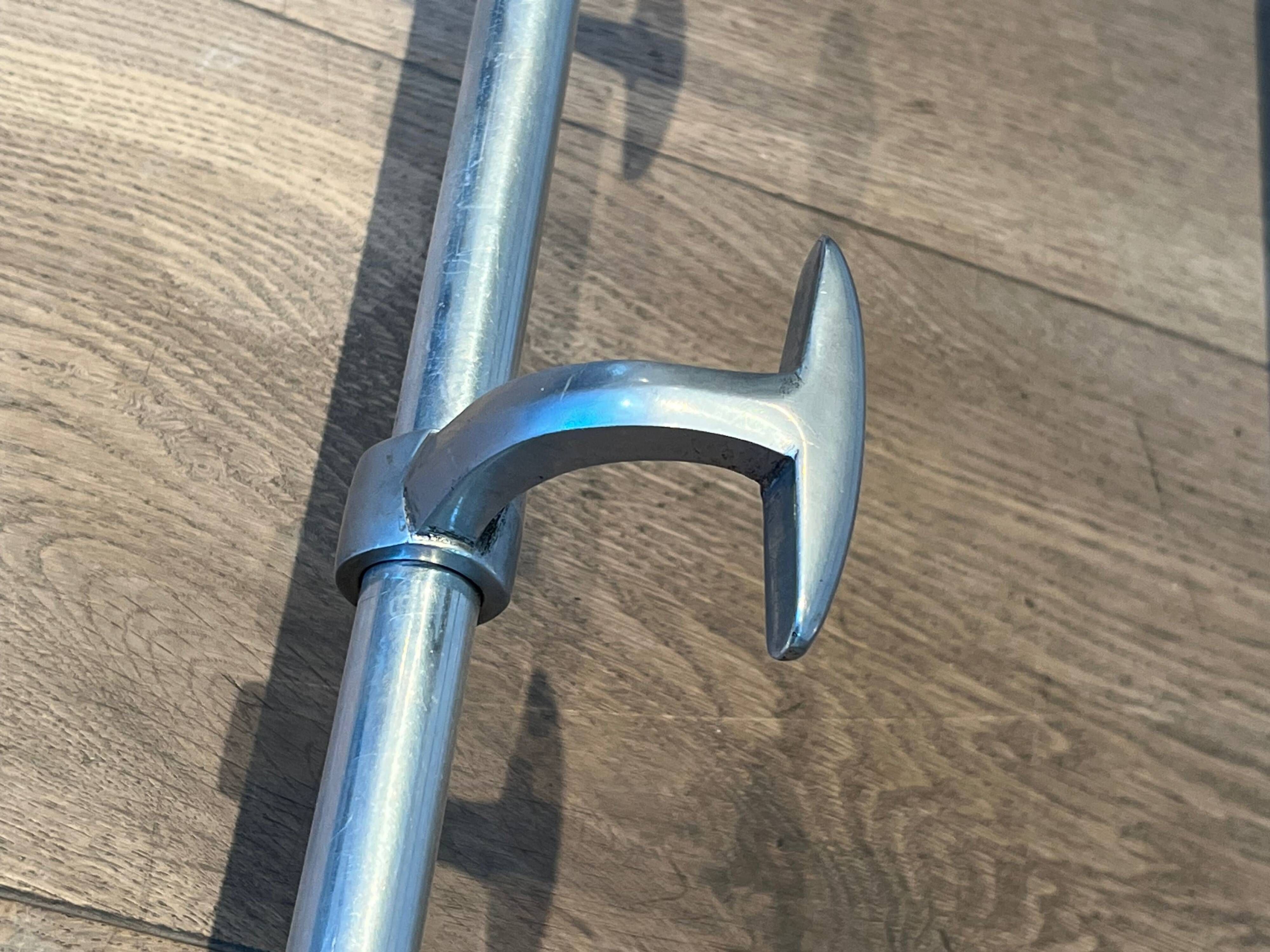 Large Aluminium Wall Coat Rack with Ten Hooks and Luggage Rack