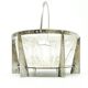 Postmodernist sugar bowl, glass, silver-plated brass, Poland, 1970s