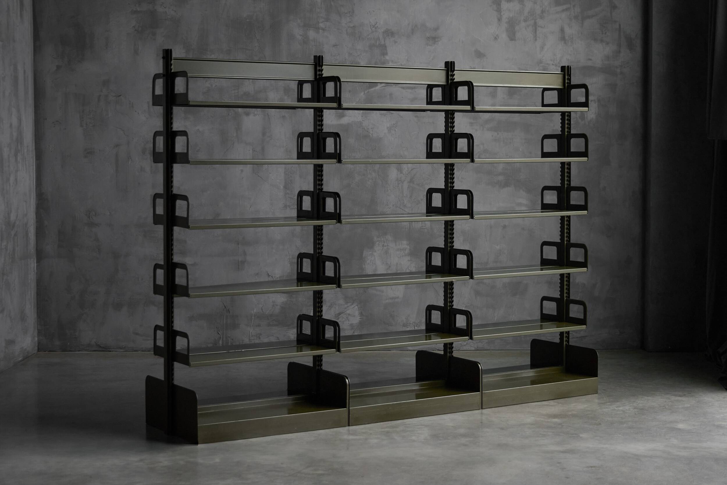 Modular freestanding shelving system, France, 1950s