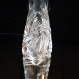 1 carved crystal vase from the 80s
