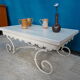 Table basse fer forgé plateau bois