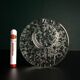 Vintage frosted glass ashtray by Kosta Boda, Sweden, 1970s.