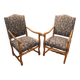 Pair of Louis XIII Style Armchairs in Sheep Bone, Needlepoint Tapestry