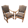 Pair of Louis XIII Style Armchairs in Sheep Bone, Needlepoint Tapestry
