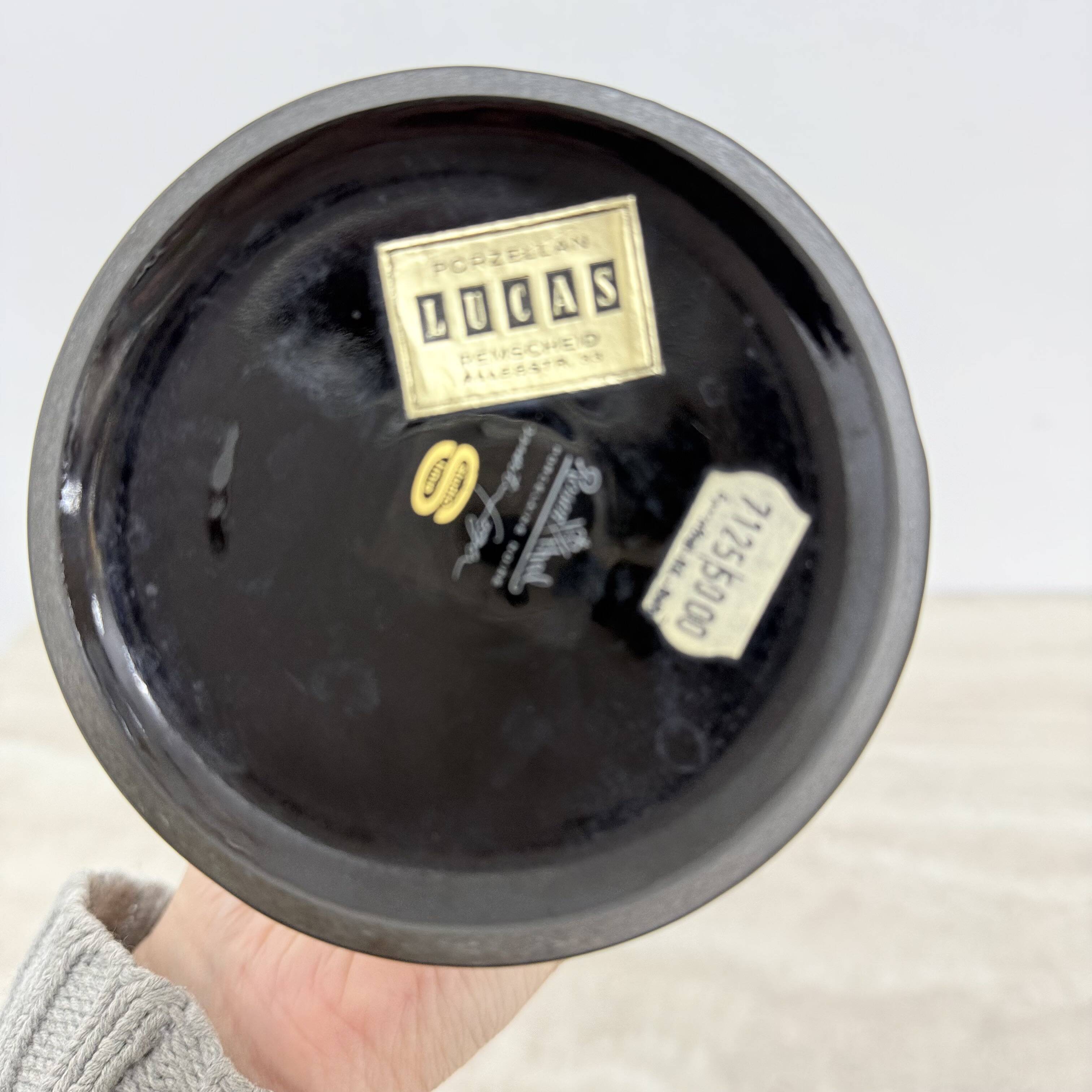 Martin Freyer Rosenthal Studio-Line Bisque Porcelaine Noire Op-Art Relief