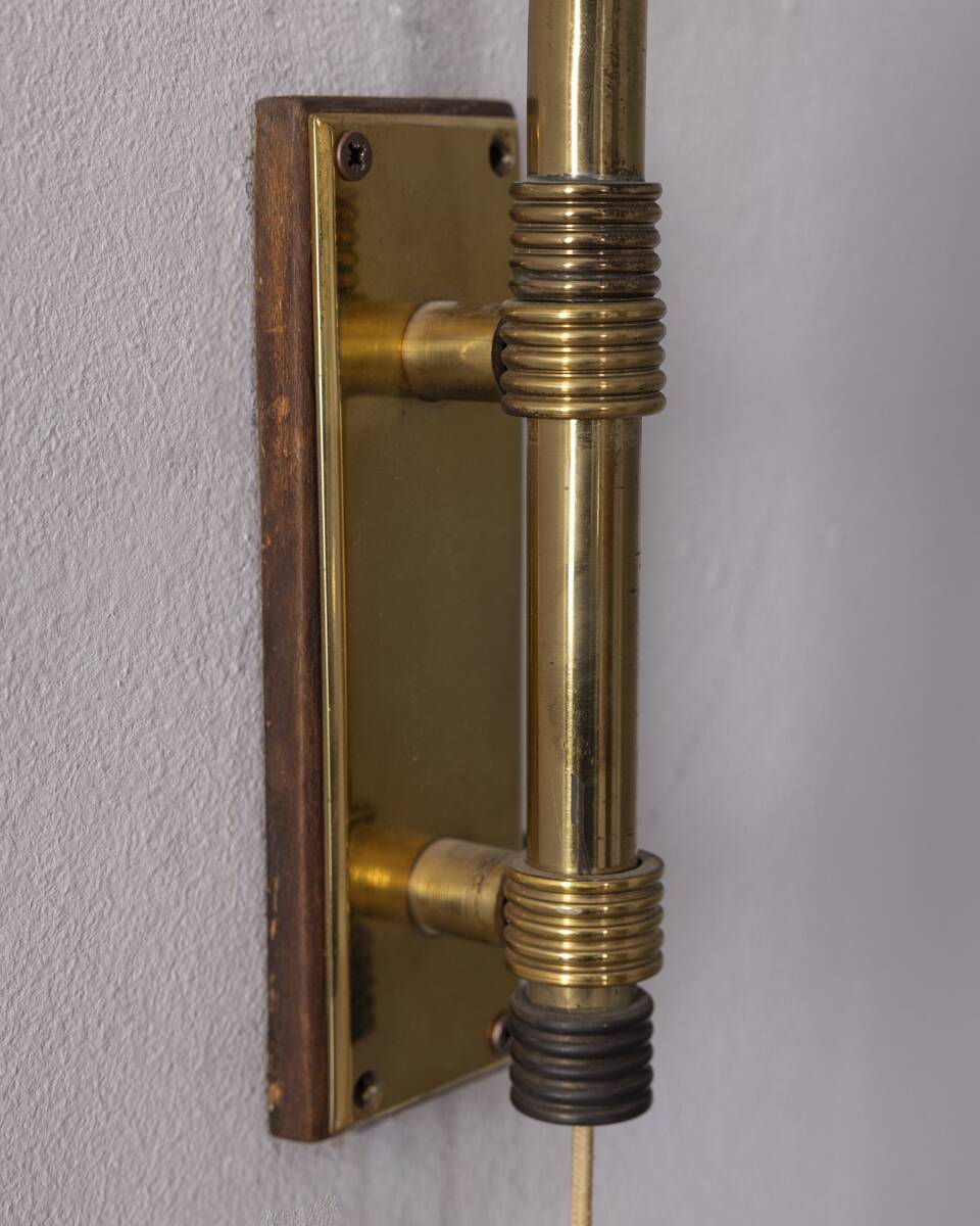 Applique murale vintage en laiton réglable des années 1950, design italien