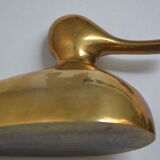 Suite of 3 brass ducks
