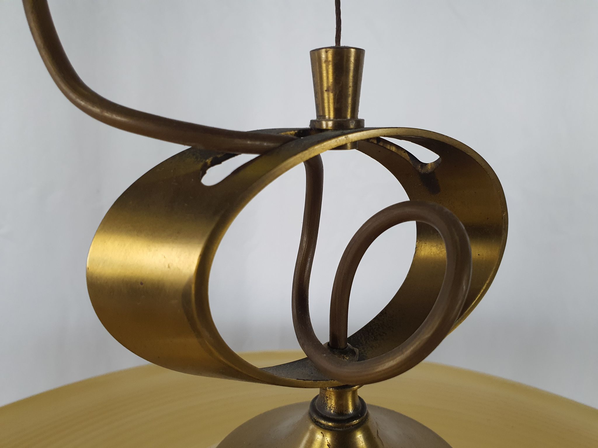 Lustre en verre de Murano et laiton avec double support