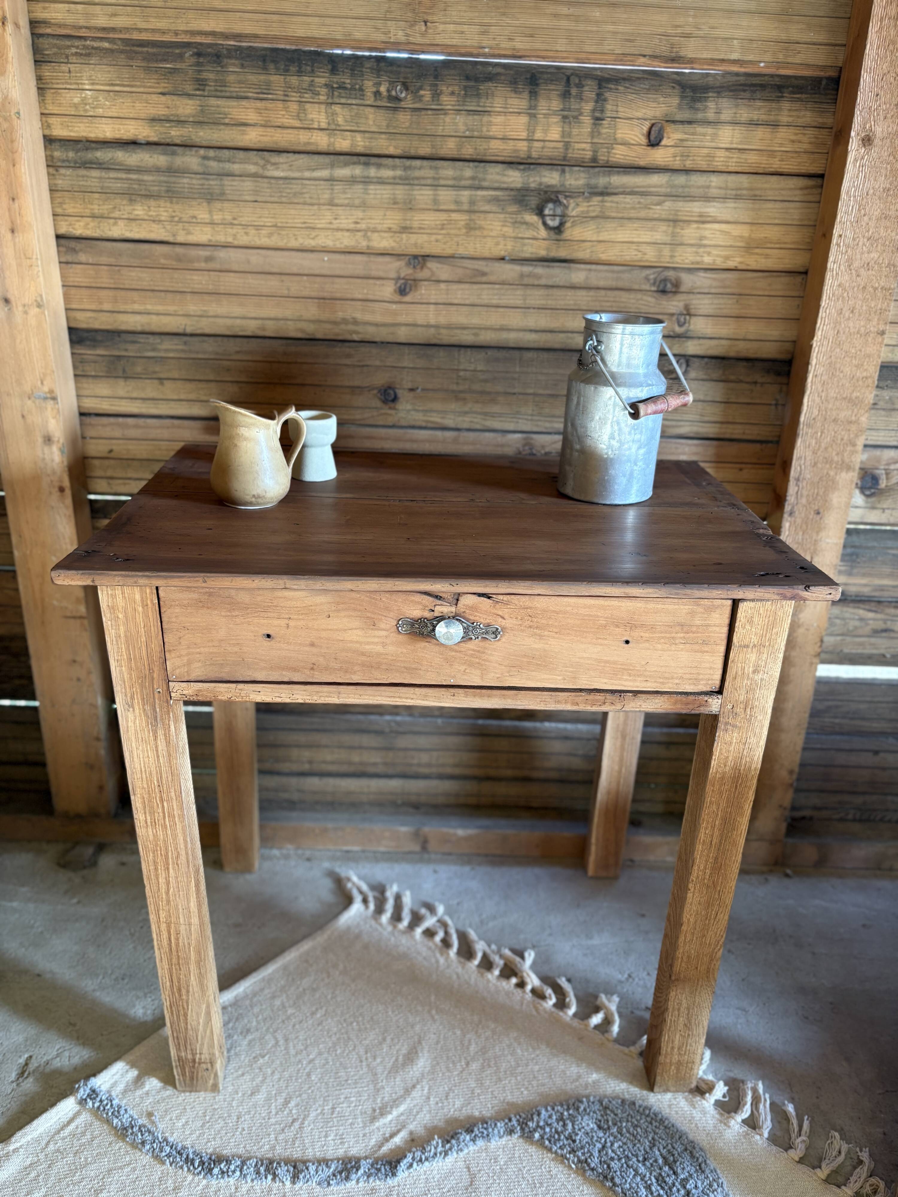 Bureau table de ferme d’appoint ancienne