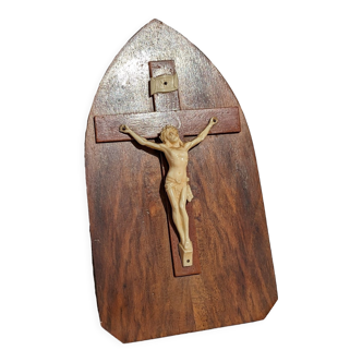 Plaque religieuse en bois