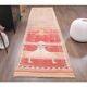 Vintage Turkish Hand-Knotted Wool Cotton Beige Runner Rug