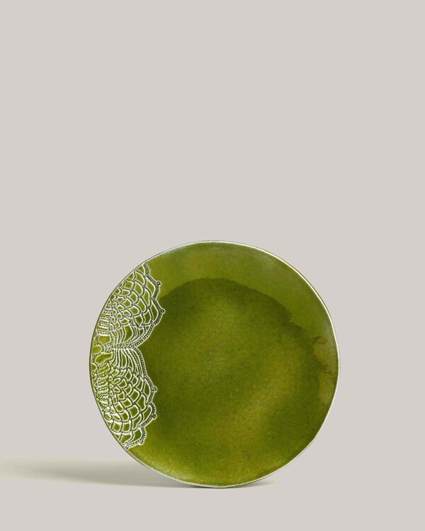 Lot de 4 assiettes blanca olive m