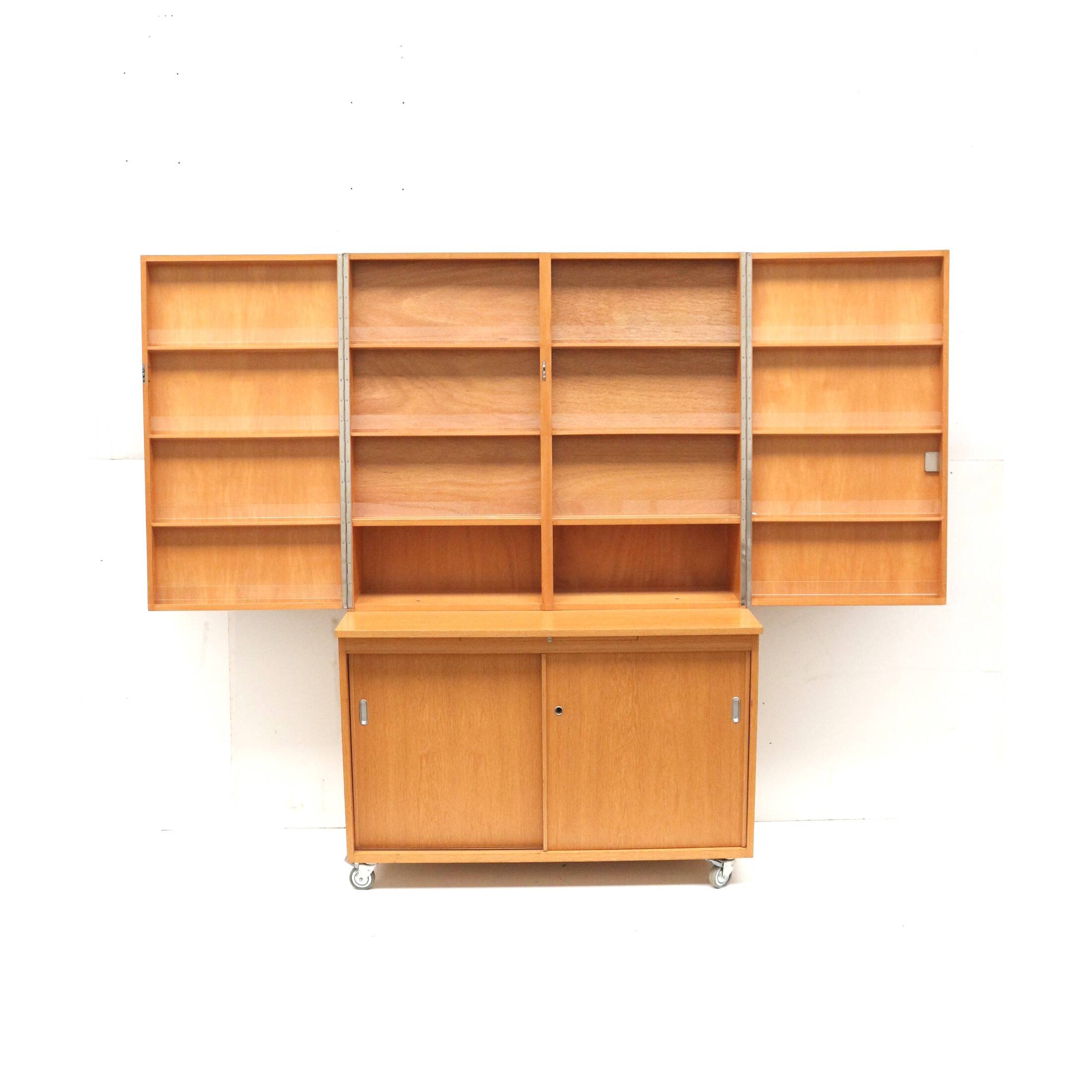 Unique vintage cupboard / sideboard / bookcase made in the 1970s
