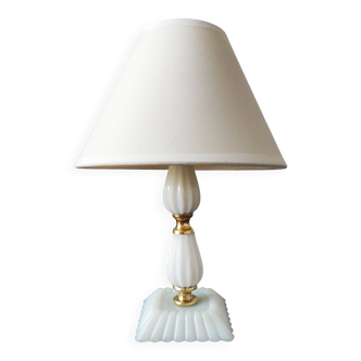 Antique opaline boudoir lamp