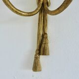 Paire d'appliques en bronze, noeuds et glands, édition Peris Andreu, 1970