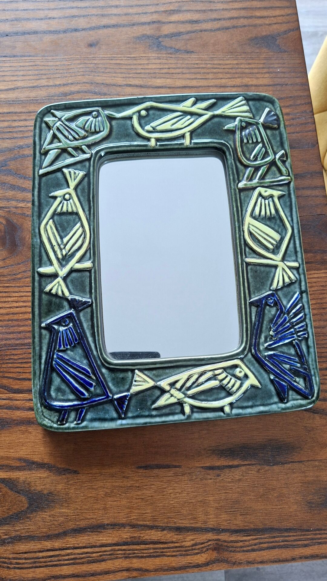 Ceramic Bird Mirror Lisa Larson Harlequin Series / Gustavsberg