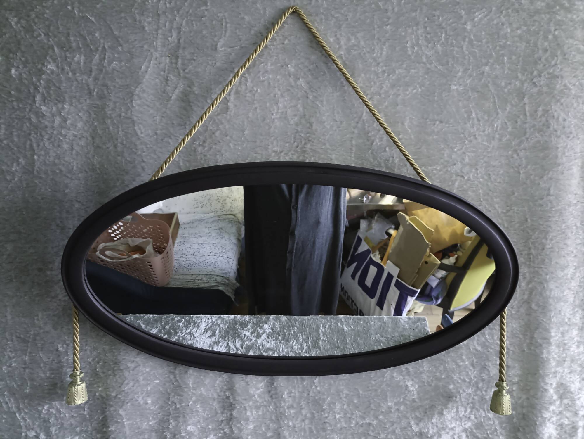 Art Deco oval mirror