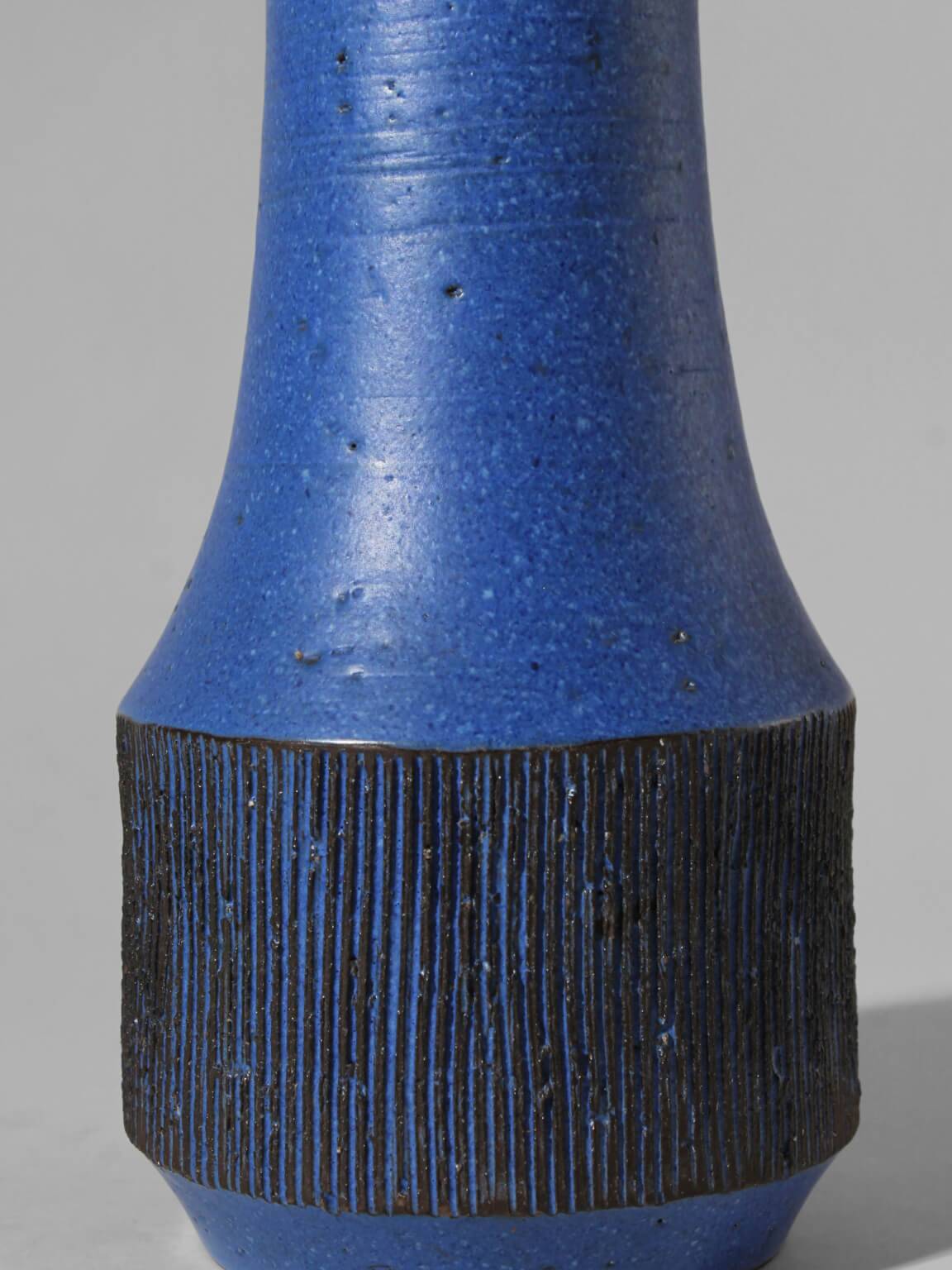 Ninnie Forsgren Blue Ceramics Vase, 1960s, Sweden