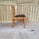 Suite de 5 chaises vintages scandinaves teck 1 simili cuir